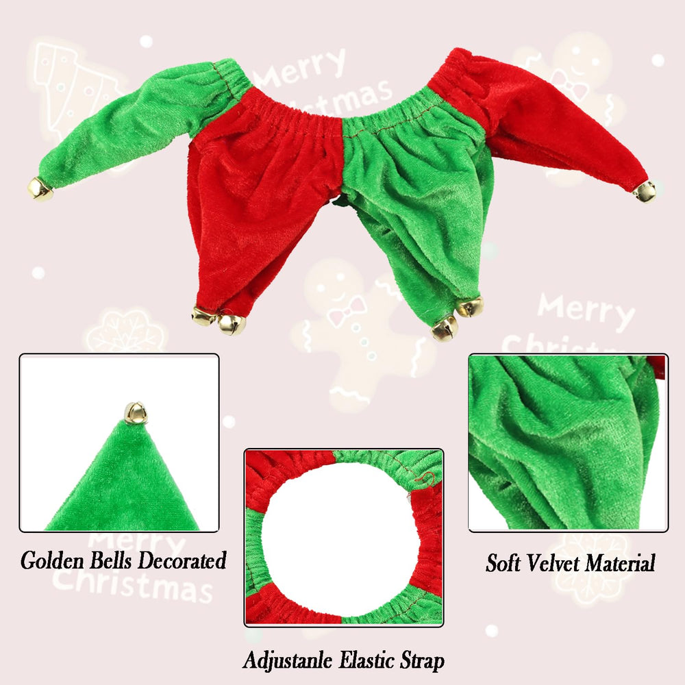 BoomBone Christmas dog accessory set ideal for family photos and parties.