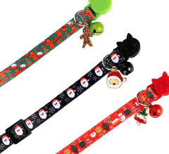 BoomBone Christmas kitten collar Santa pendant adds cheerful style
