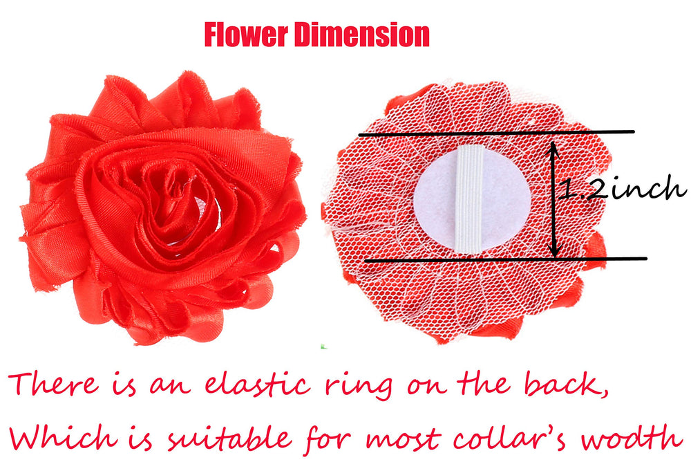 BoomBone flower charms rose four-colors highlight elastic-back design for quick collar decoration.