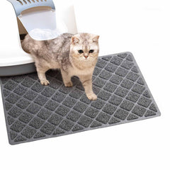 BOOMIBOO cat litter mat product shot shows full size and durable PVC surface.