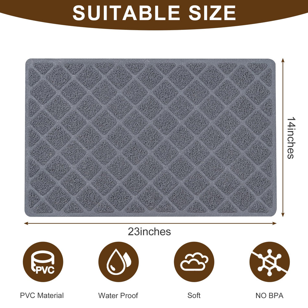 BOOMIBOO cat litter mat texture closeup highlights ridges that trap litter effectively.