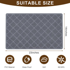 BOOMIBOO cat litter mat texture closeup highlights ridges that trap litter effectively.