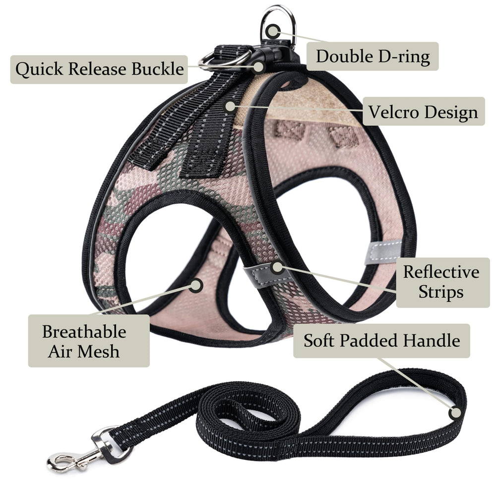 BOOMIBOO dog harness reflective threads improve night visibility for safer walks.