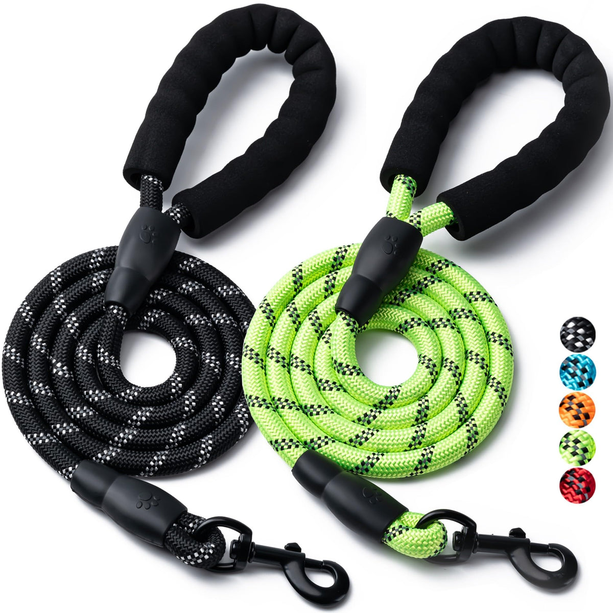 BOOMIBOO dog leash 4ft with rugged nylon for reliable control on daily walks.