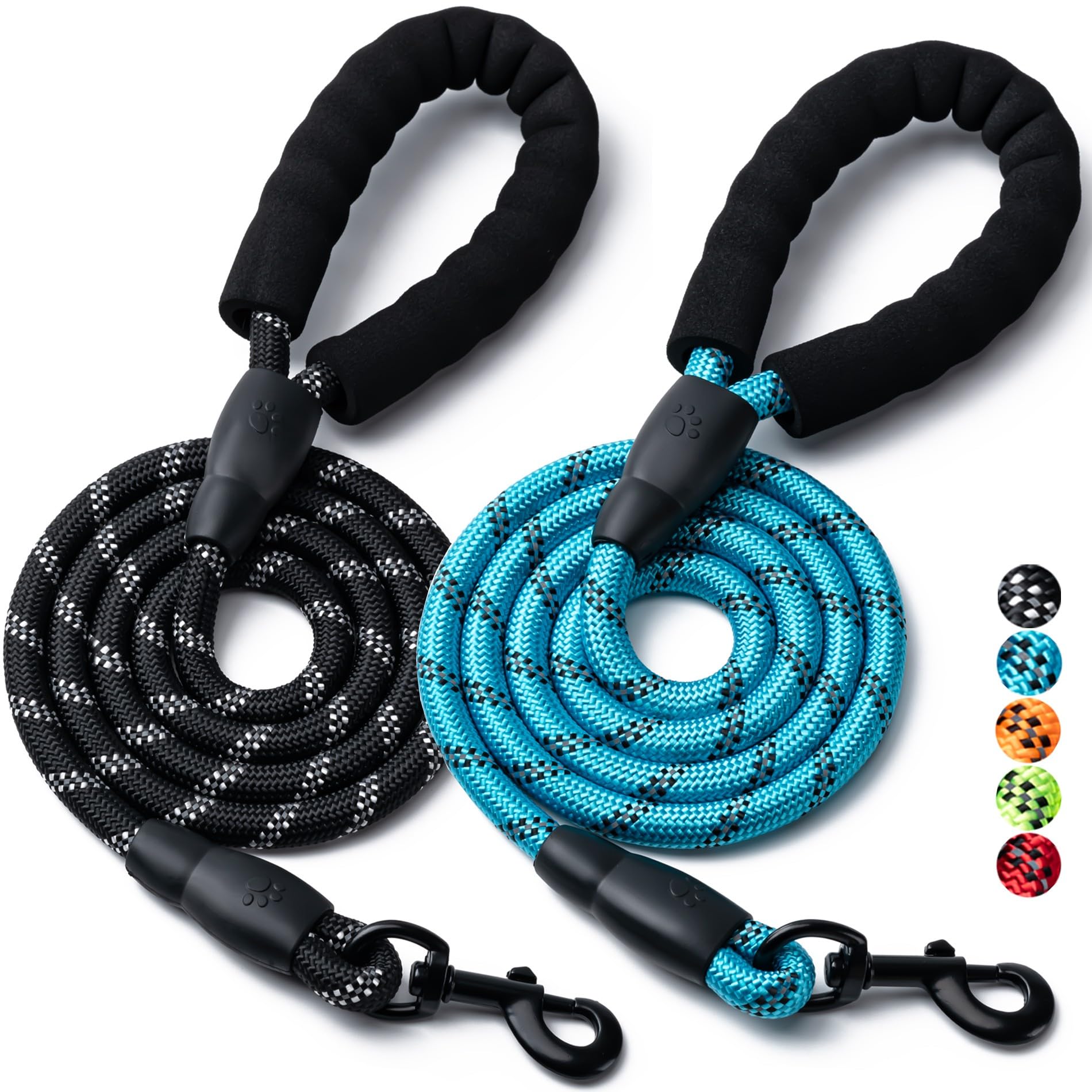 BOOMIBOO two-pack dog leashes for versatile daily walks and training.