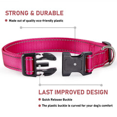 BOOMIBOO nylon webbing collar demonstrates durability and smooth feel during daily wear.