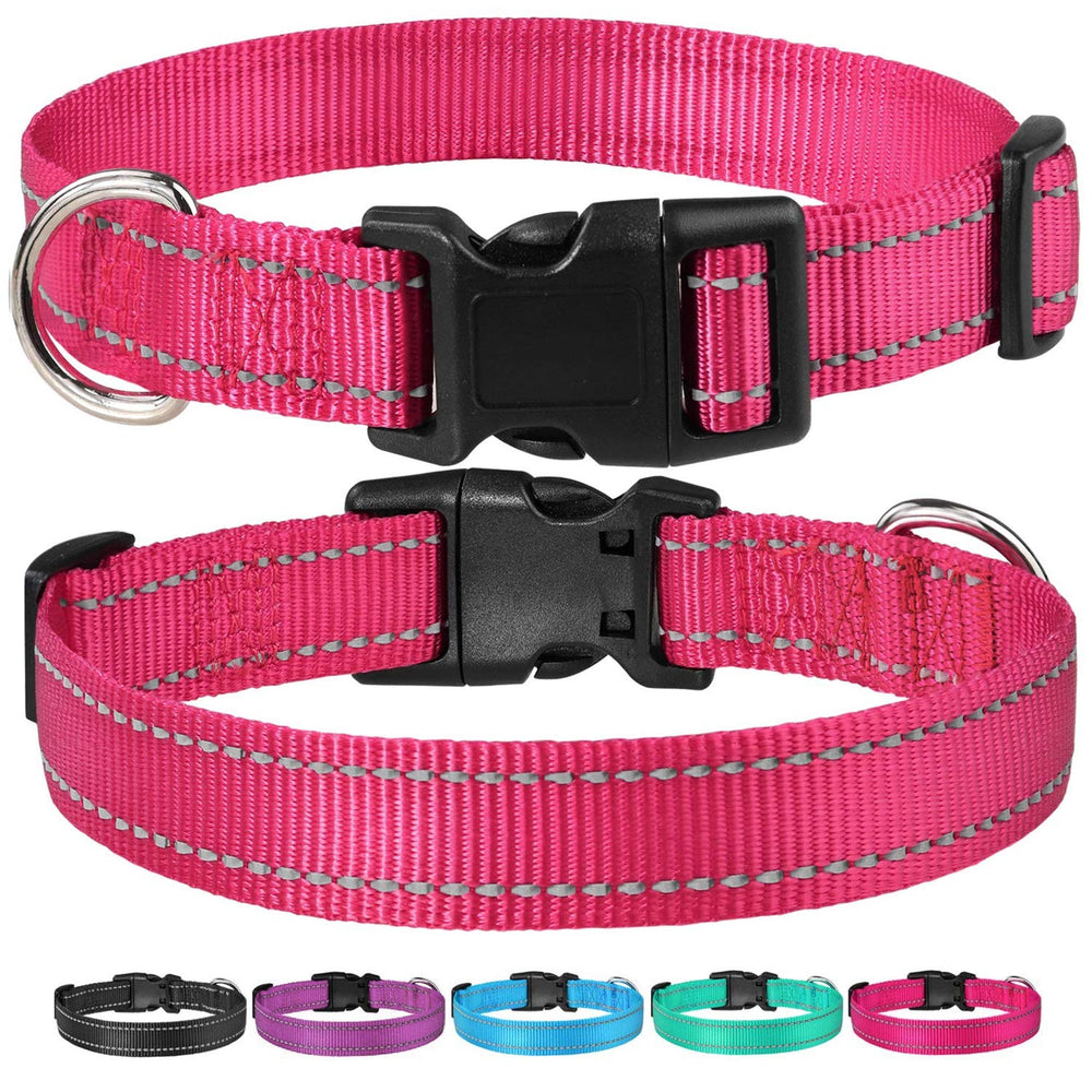 BOOMIBOO pink XS-S dog collar for comfortable daily use.