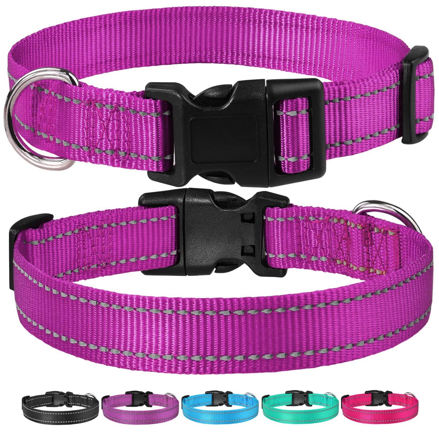 BOOMIBOO reflective dog collar adjustable length enables precise sizing.