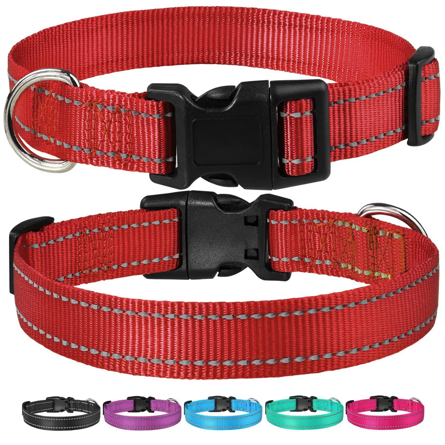 BOOMIBOO tag-loop collar provides easy ID tag and leash access.