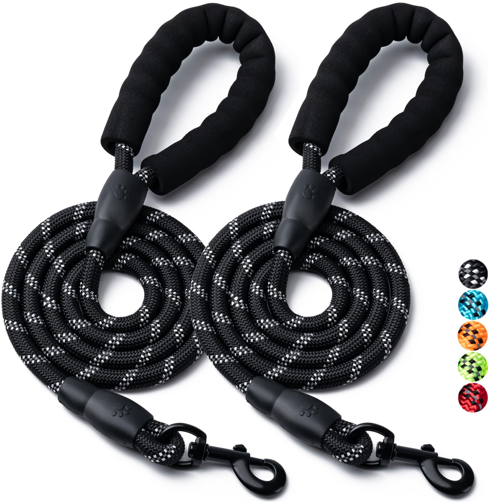 BOOMIBOO two-pack dog leash shows strong rope for durable daily walks