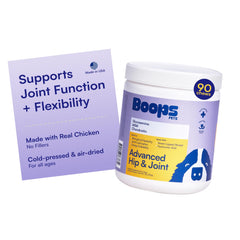 Boops Pets Advanced Hip & Joint Soft Chews bottle promotes dog mobility