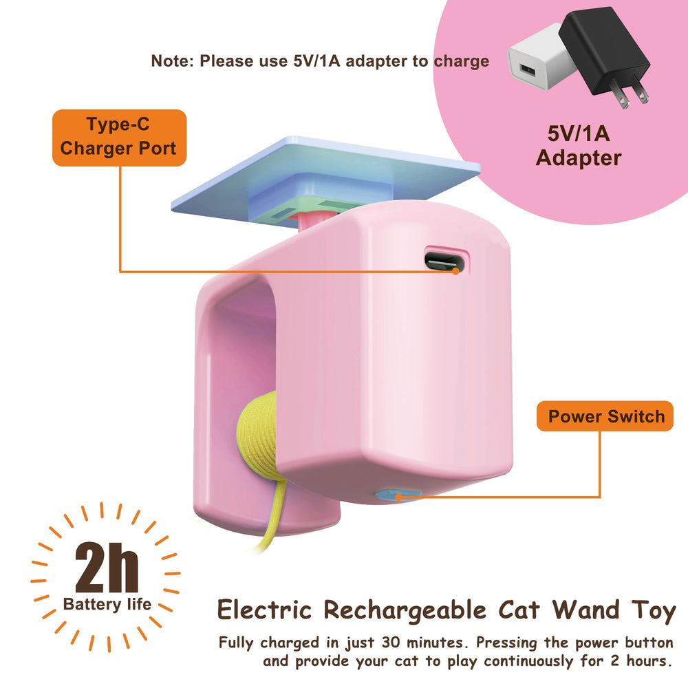 BOOTEELY cat toy dynamic bouncing motion entices pounce and chase sessions.