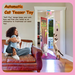 BOOTEELY cat toy door-frame hang demonstrates versatile setup for indoor enrichment.