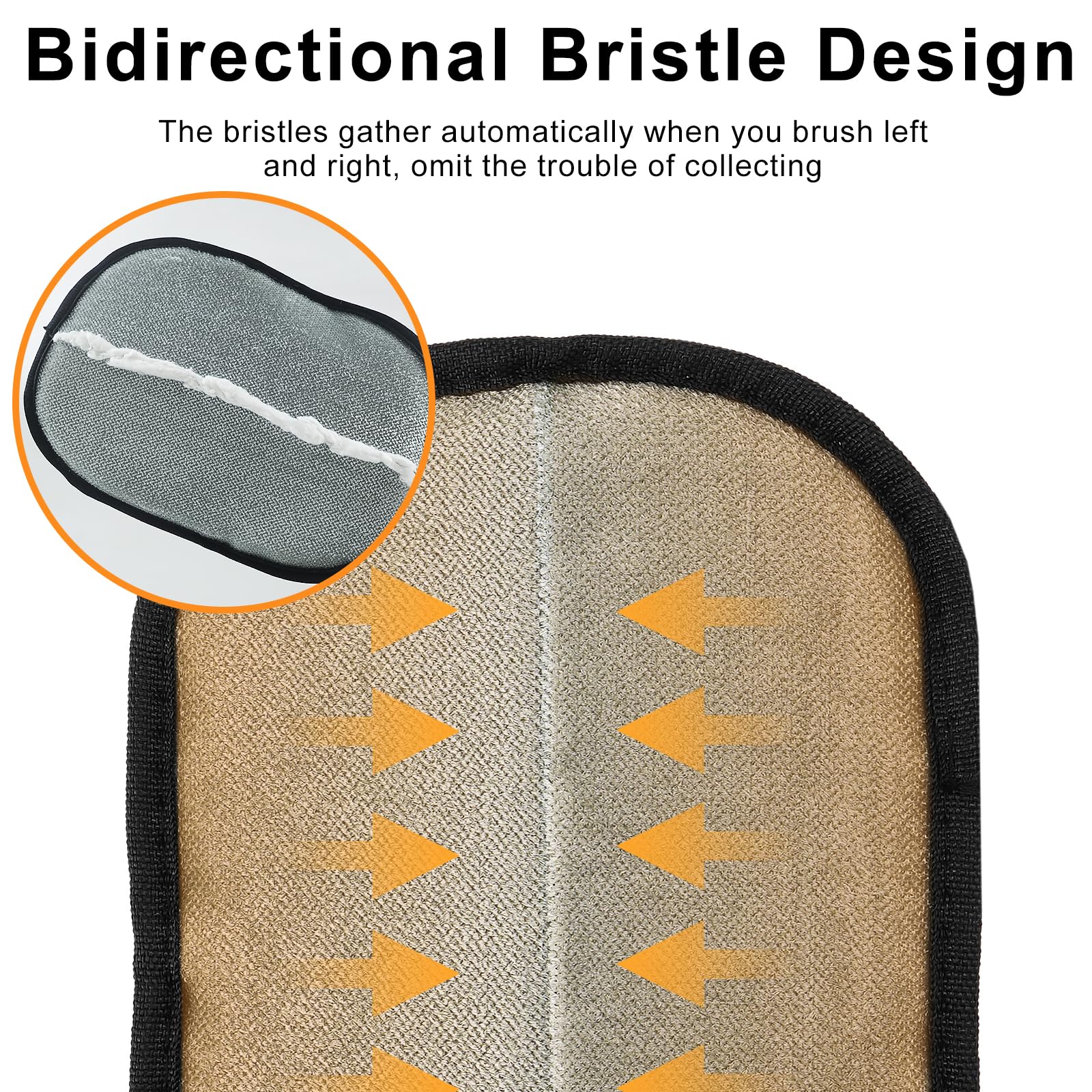 Boqibyon gloves removing fur from car seats effectively.