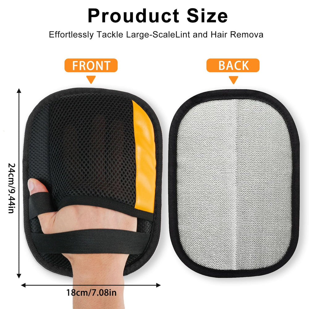 Boqibyon gloves in use provide gentle grooming on a cat.