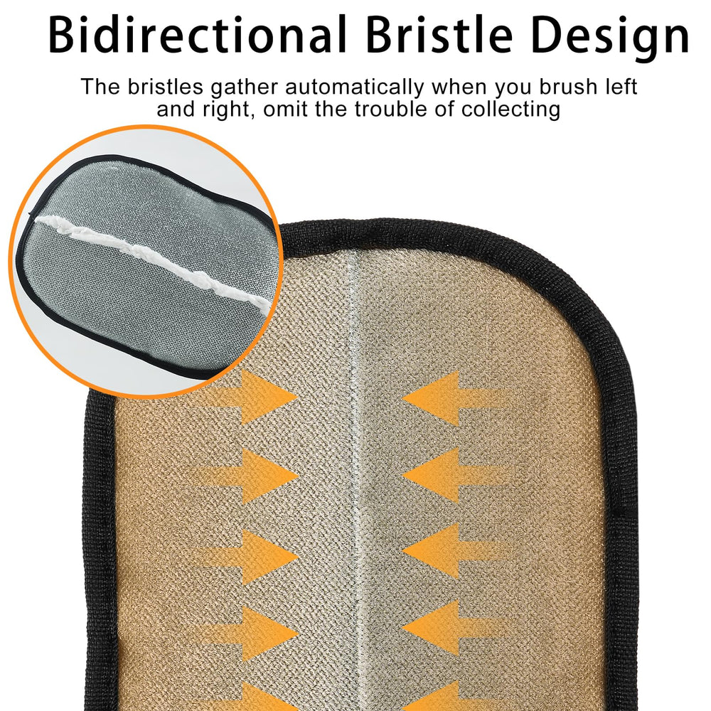 Boqibyon electrostatic glove pack showing lint pickup on furniture