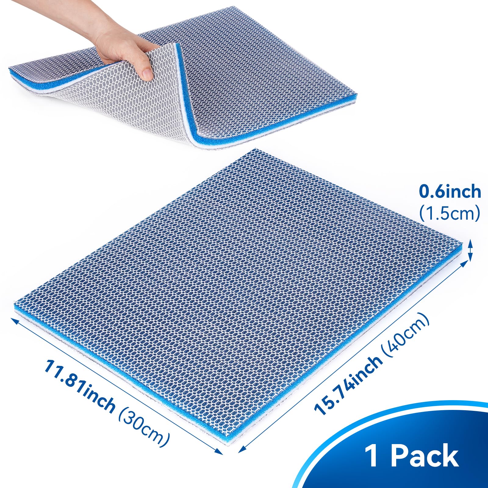 Borlech aquarium filter media pad honeycomb detail improves flow through media