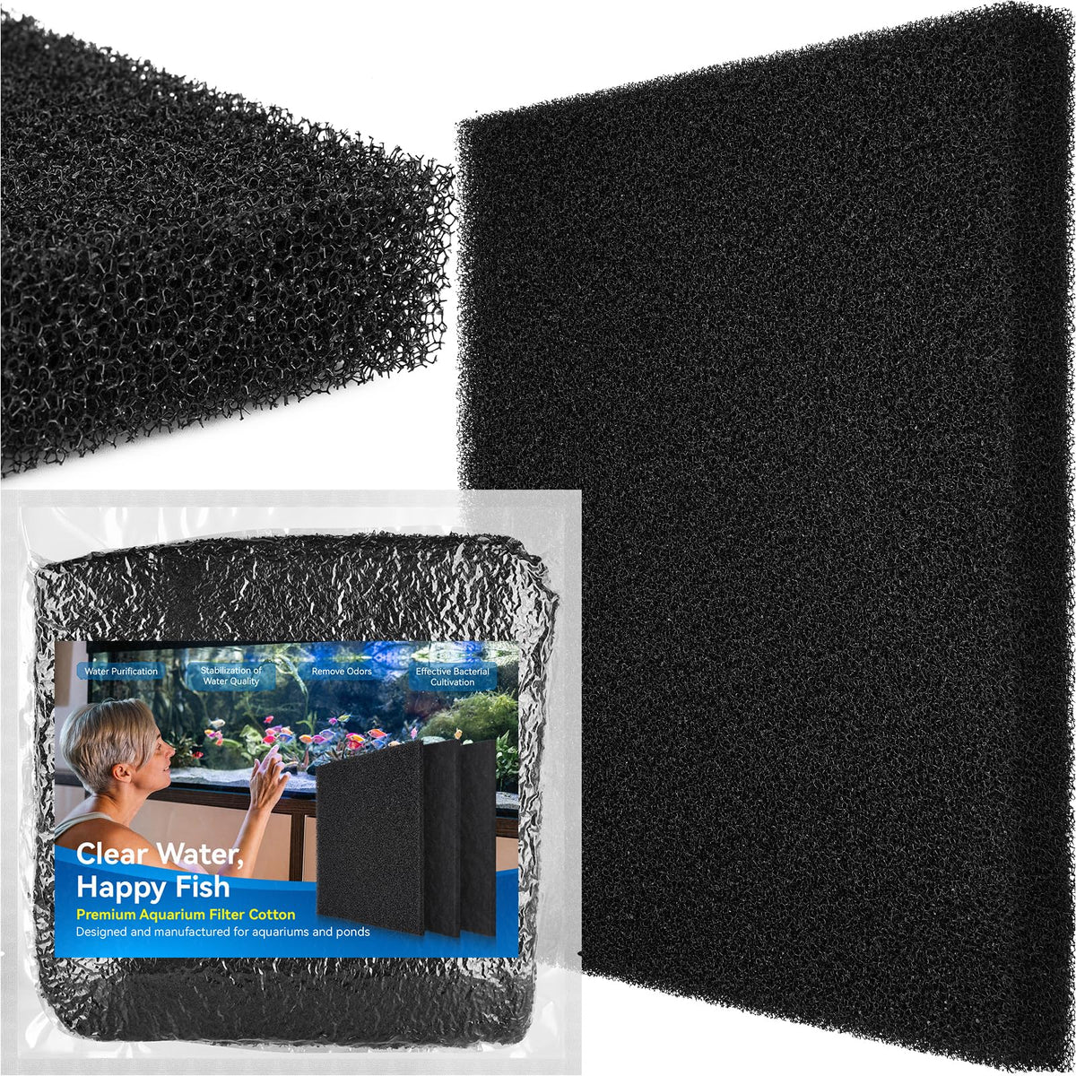 Borlech aquarium filter sponge pad full view showing filtration-ready surface for clear water.