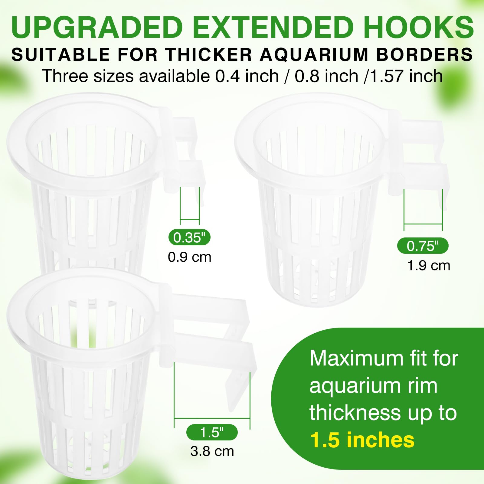 Borlech 6-hook set supports different plant sizes for versatile aquascapes.