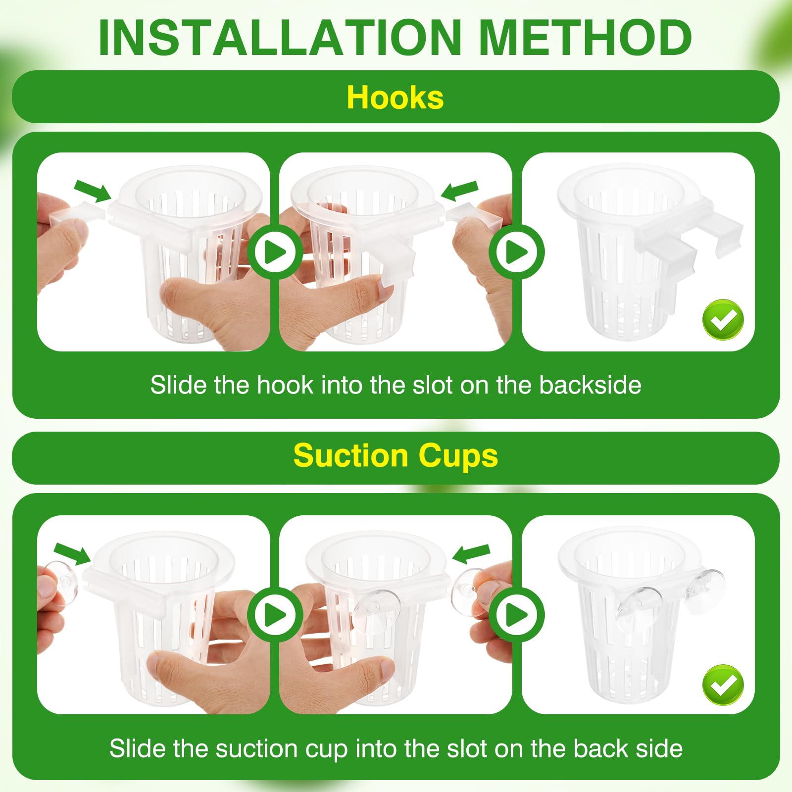 Borlech complete set includes four holders, six hooks, and two suction cups.