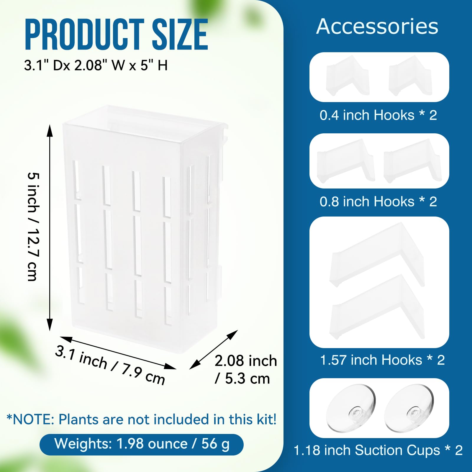 Borlech upgraded aquarium plant holder semitransparent design blends with tank aesthetics.