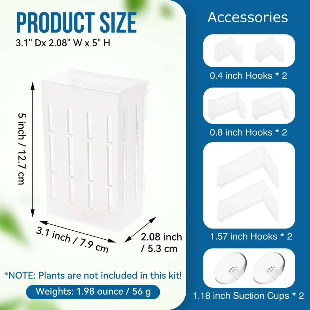Borlech upgraded aquarium plant holder semitransparent design blends with tank aesthetics.