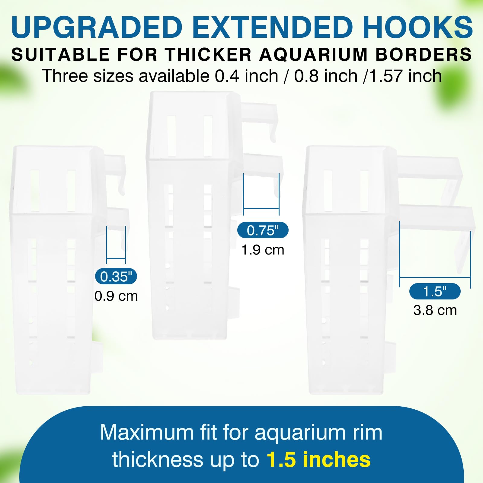 Borlech plant holder supports two mounting options for versatile tank setup.