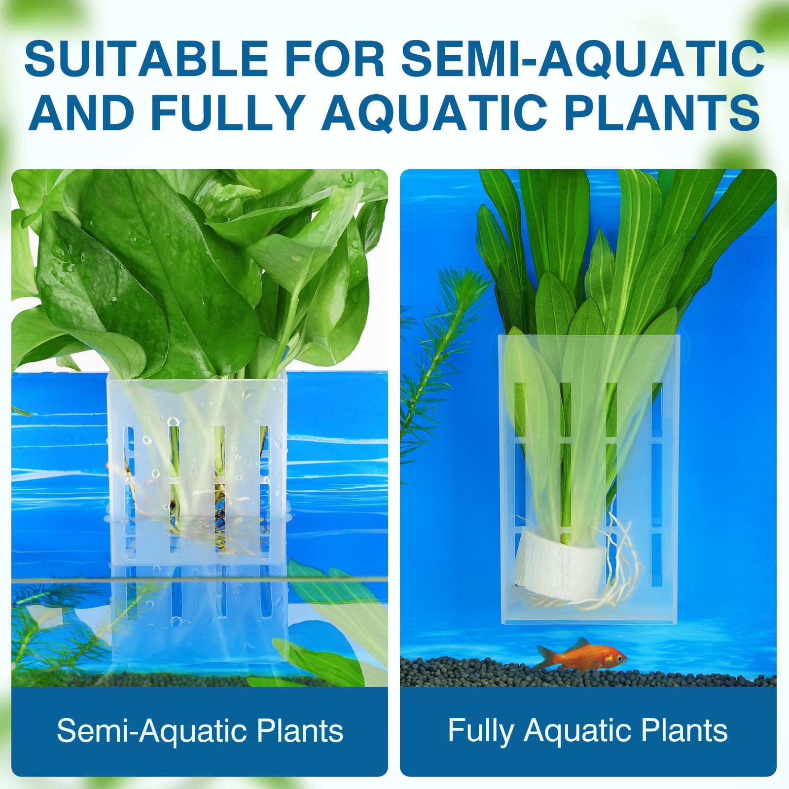 Borlech PP plastic construction ensures durable, safe use in aquariums.