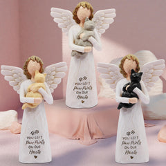 BORLESTA cat-memorial-figurine-you-left-paw-prints engraved phrase honors beloved cat memories.