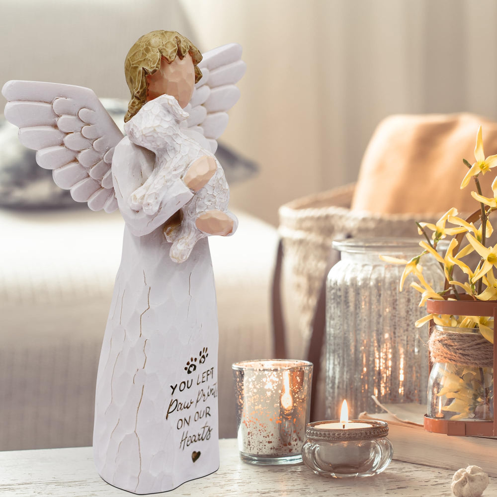 BORLESTA dog bereavement gift for desk, shelf, or mantel with gentle remembrance.