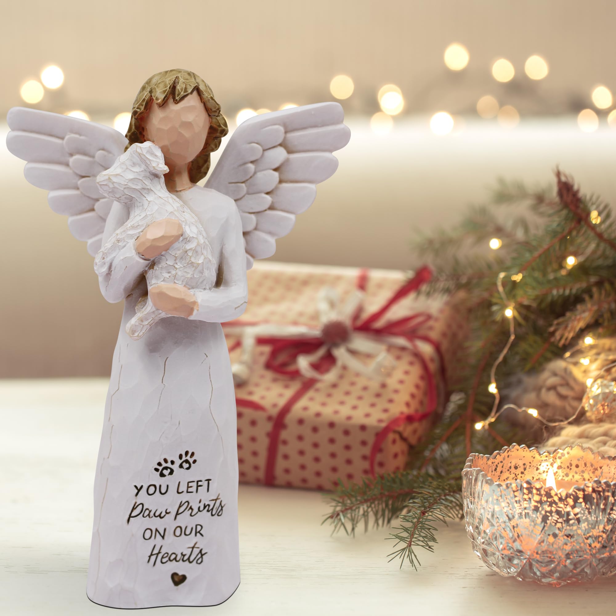 BORLESTA dog memory sculpture hand-painted to evoke warmth and comforting memories.