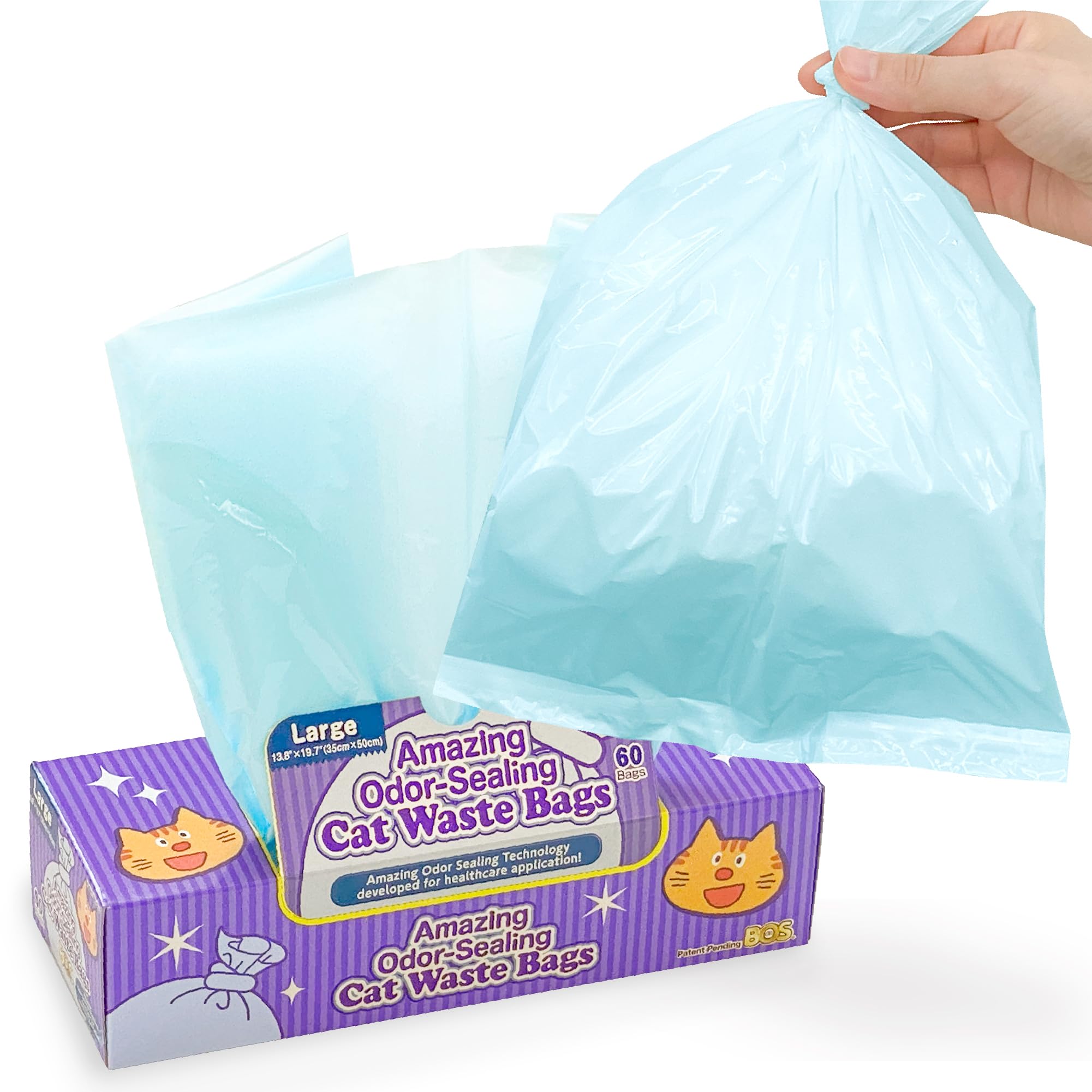 BOS Amazing odor-sealing bags boxed and dispensed for quick use
