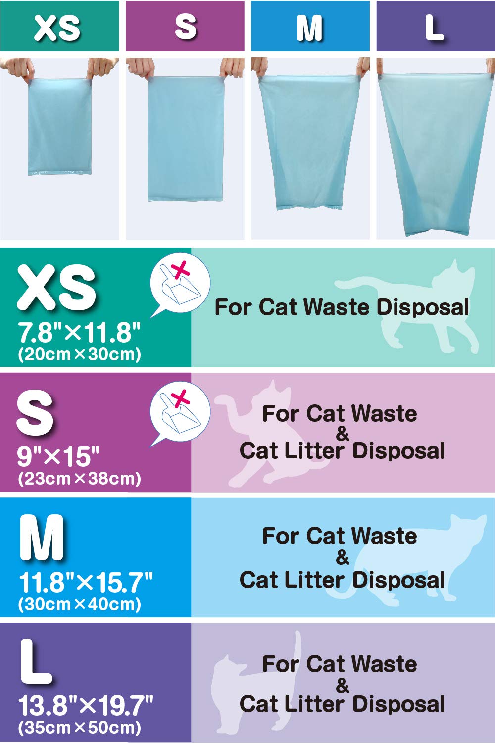 BOS bags are durable enough to hold cat litter without tearing.