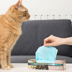 BOS size-L light-blue disposal bags provide large-capacity cleanup.
