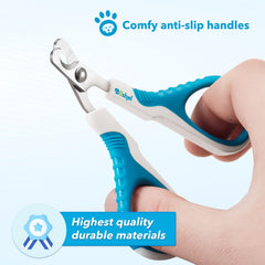 Boshel cat nail clipper comfy grip handles improve control during grooming.