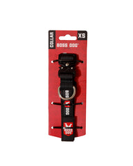 Boss Dog tactical collar black XS closeup nylon for durable daily wear.