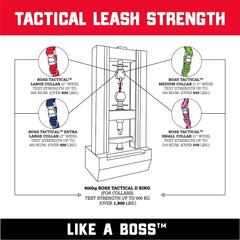Boss Dog tactical collar red camo large traffic-handle for quick handling
