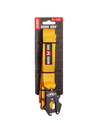 Boss Dog Tactical Leash 4ft yellow hero view highlights durable nylon and bold color for confident control.
