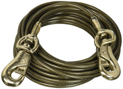 Boss Pet Tie Out Super Beast 30ft cable with rust-resistant hooks for outdoor dog exercise.