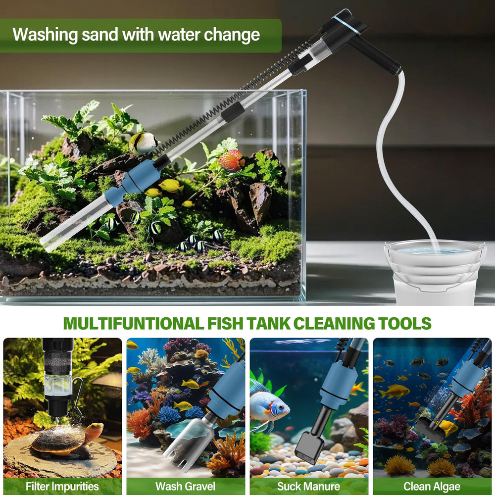 BOSTANA 3-stage filtration system cleans debris while recirculating water.