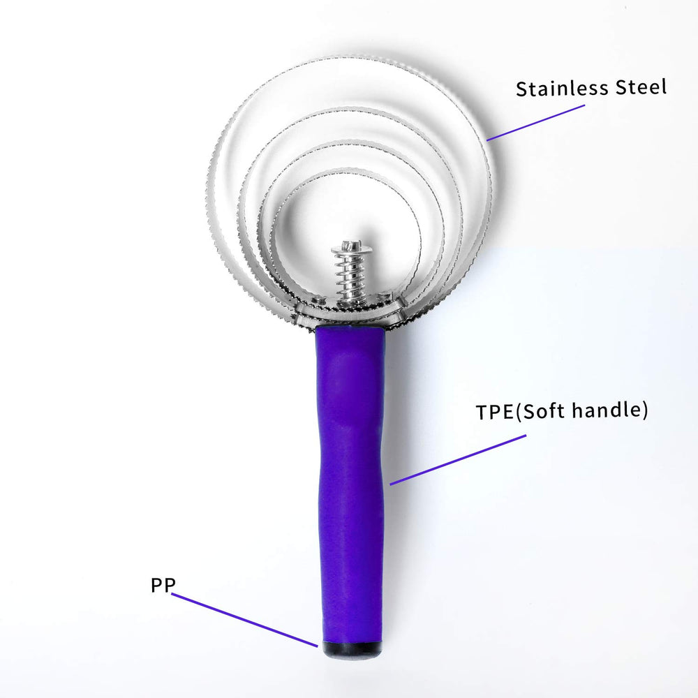 BOTH WINNERS purple curry comb close-up emphasizes ergonomic grip and easy handling.