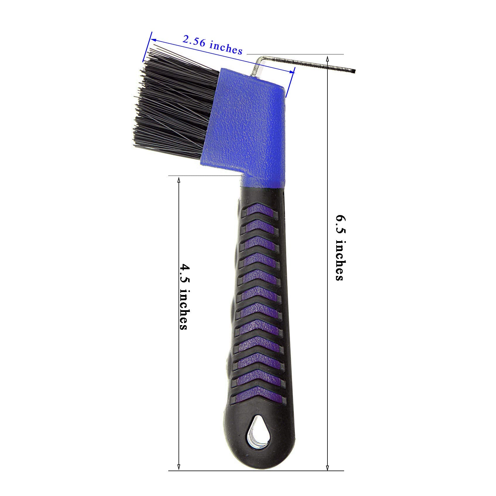 BOTH WINNERS hoof pick brush soft-touch handle for comfortable grip in cold or wet conditions.