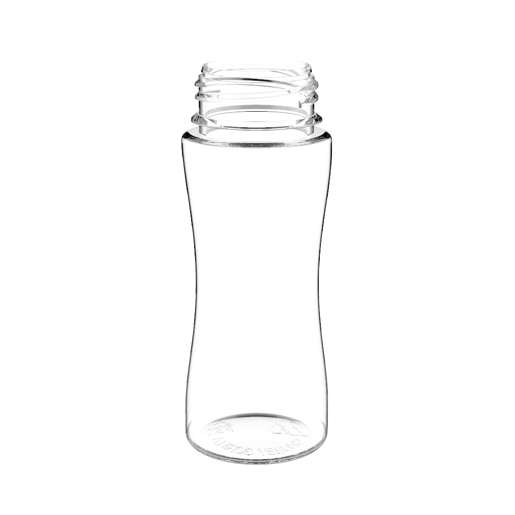Bottles Chubby Gorilla 120ml unicorn clear bottle closeup, shows durable PET construction.