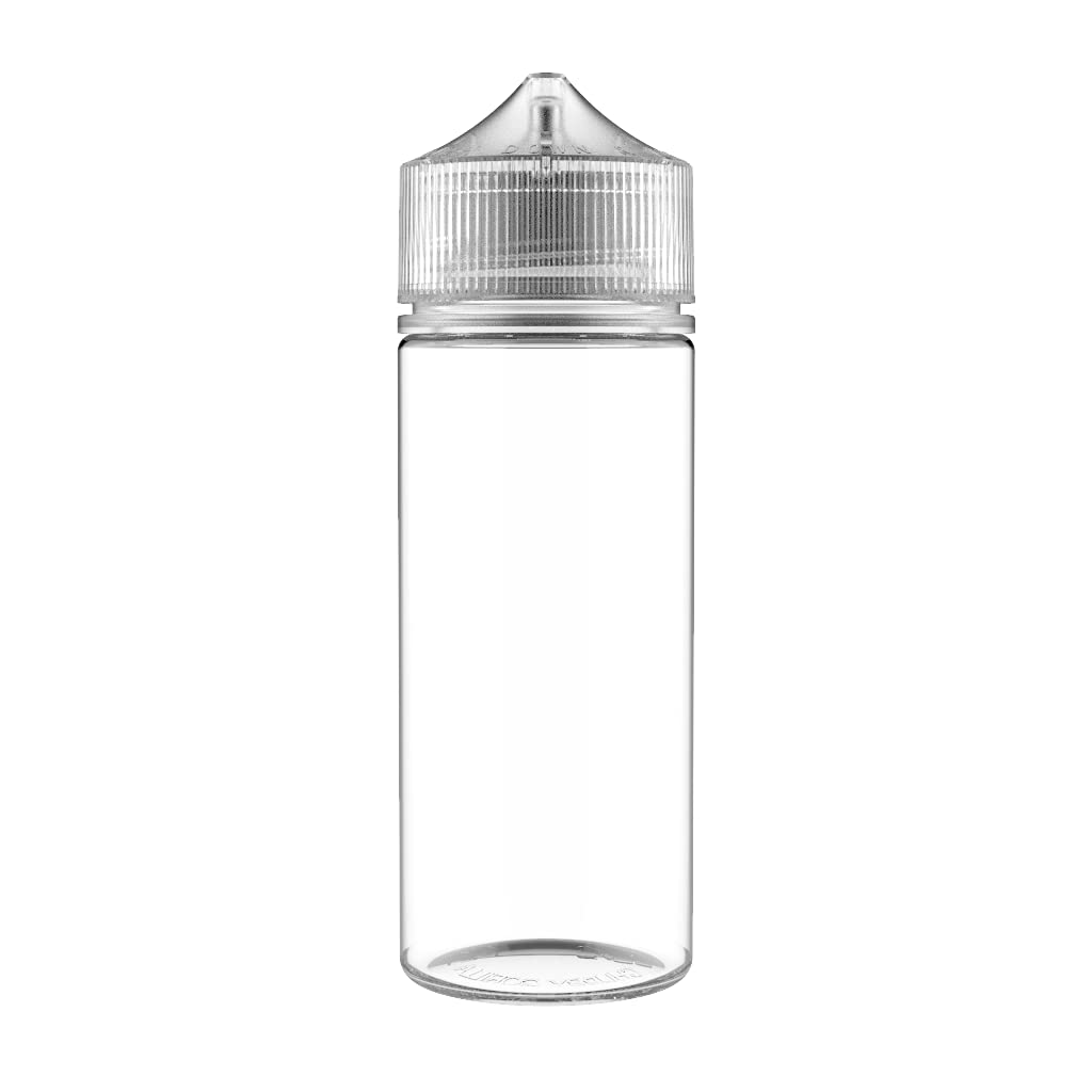 Bottles Chubby Gorilla 120ml unicorn clear bottle front for precise e-liquid pouring.