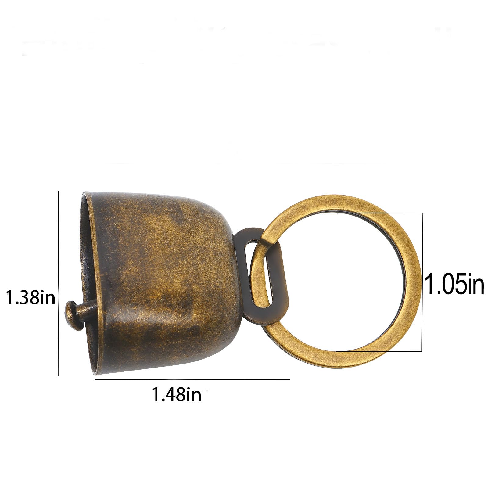 Bouclel 2pack bronze pet bells on collars for reliable anti-lost tracking.