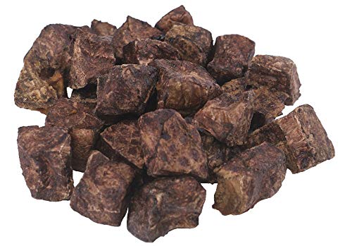 Boulder Dog Food Company Bison Cubes closeup bison-lung reveals protein-rich natural snack.