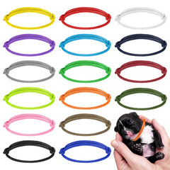 BOUMUSOE 16pcs puppy ID bands in colourful collection for quick litter identification