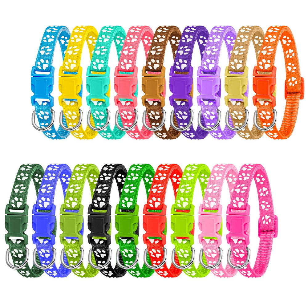 BOUMUSOE puppy collars pack closeup shows soft nylon and color variety for litter kits.