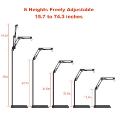 BOURDSERK reptile lamp stand with 360-degree cantilever for flexible lamp aiming