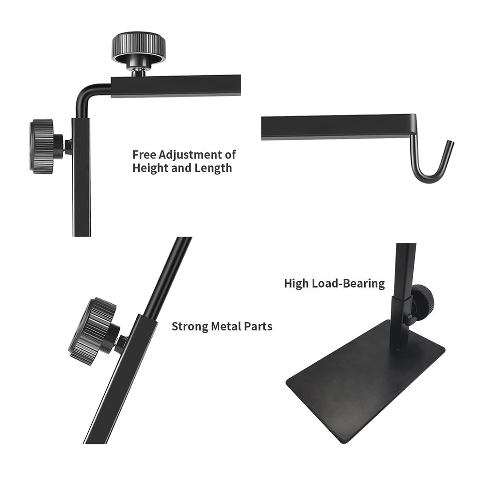 BOURDSERK Reptile Lamp Stand easy-install design saves setup time.